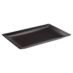 Bandeja rectangular Negro stoneware Ming II 34x22x2 cm. B2773 (6 unidades)