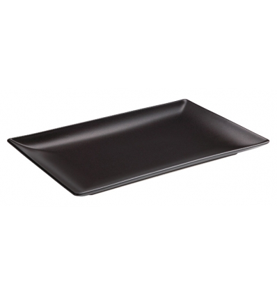 Bandeja rectangular Negro stoneware Ming II 34x22x2 cm. B2773 (6 unidades)