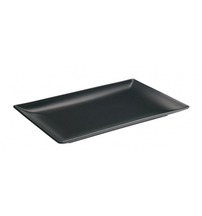 Bandeja rectangular Negro stoneware Ming II 30x20x2.5cm. B2883 (6 unidades)