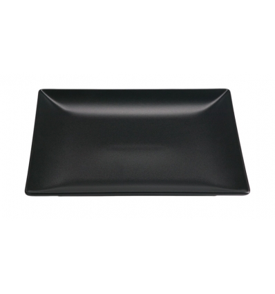 Plato postre cuadrado Negro stoneware Ming II 21x21x2 cm. B2978(6 unidades)