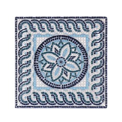 Plato llano cuadrado stoneware decoración Mayolica 24x24x2 cm. B2974Y2 (6 unidades)