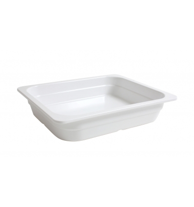 Fuente gastronorm melamina Blanco GN1/2 26.5x32.5x6.5 cm. B885001 (6 unidades)