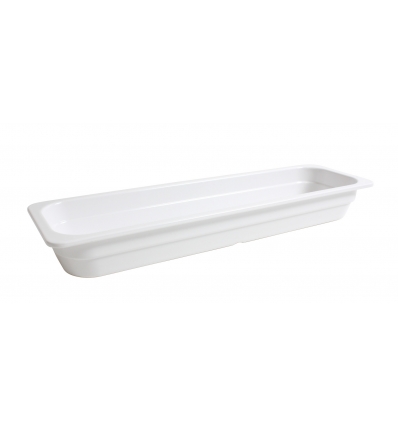 Fuente gastronorm melamina Blanco GN2/4 53x16.2x6.5 cm. B885002 (6 unidades)