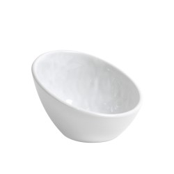 Bol oval melamina Blanco Mamba 13.4x12.7x8.4cm. B885024R (24 unidades)