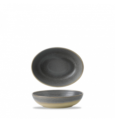 Plato hondo oval vitroporcelana Evo Granite 21.6x16.4 cm. Dudson EVOGDO211 (6 unidades)