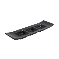 Bandeja triple compartimento melamina Negro Ming Compartimentado Crazy 29x9x3 cm. B885137R (3 unidades)
