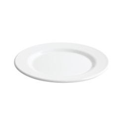 Plato llano melamina Blanco Bavaro Ø 25.5x2.5 cm. B885184R (12 unidades)