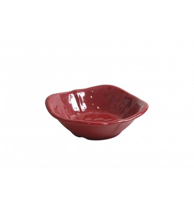 Square bowl with red melamine mamba 10.2x10.2x3.4 cm. B885242R (72 units)