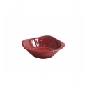 Square bowl with red melamine mamba 10.2x10.2x3.4 cm. B885242R (72 units)