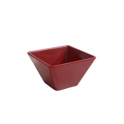 Bol cuadrado Rojo mini melamina Ming Ventana 10x10x6 cm. B885252R (3 unidades)