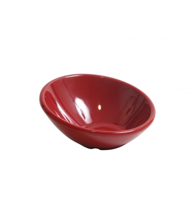 Bol inclinado melamina Rojo 9.8x4.4 cm. B885254R (6 unidades)