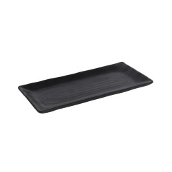 Bandeja de melamina Negro Troya 26x11.5x2 cm. B885357 (12 unidades)