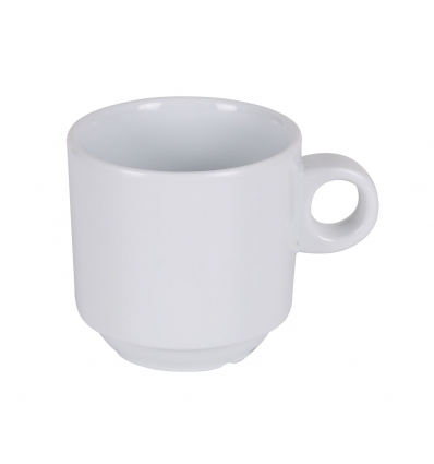 Taza de café capuccino apilable melamina Blanco Iris 21cl. 7.5x7.5CM. B885370R6 (12 unidades)