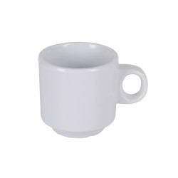 Taza de café moka apilable melamina Blanco Iris 6cl. 5.5x5.5 cm. B885371R6 (12 unidades)