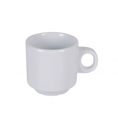 Taza de café moka apilable melamina Blanco Iris 6cl. 5.5x5.5 cm. B885371R6 (12 unidades)