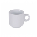 Taza de café moka apilable melamina Blanco Iris 6cl. 5.5x5.5 cm. B885371R6 (12 unidades)