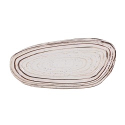 Bandeja rectangular melamina Marrón suave Tivoli Antiguo Ø 36x17x2.5 cm. B885385A (6 unidades)