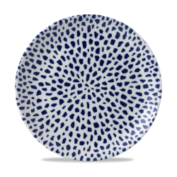 Plato llano coupe redondo vitroporcelana Terrazzo Blue 26 cm. Dudson TZBLEV101 (12 unidades)