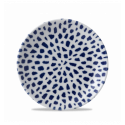 Plato postre coupe redondo vitroporcelana Terrazzo Blue 21,7 cm. Dudson TZBLEVP81 (12 unidades)