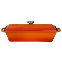 P635005-7- TARRINA RECTANGULAR 29x11cm 105cl NARANJA     1 UNIDADES