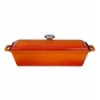 P635005-7- TARRINA RECTANGULAR 29x11cm 105cl NARANJA 1 UNIDADES