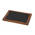 Slate tray with Iroko 35x25 cm wood support. P635013 (6 units)