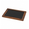 Slate tray with Iroko 35x25 cm wood support. P635013 (6 units)