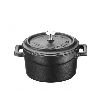 Cocotte mini redonda con asas y tapa de hierro fundido 10cm 35cl. P635049 (12 unidades)