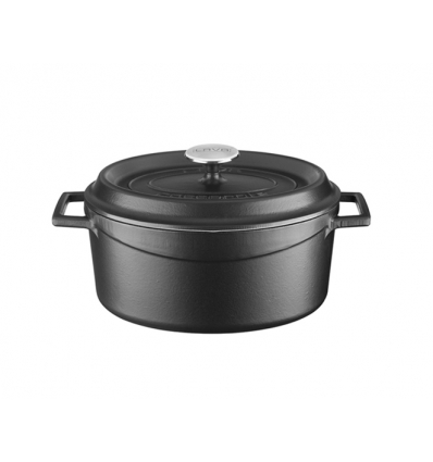 Cocotte mini oval con asas y tapa de hierro fundido 12x9cm 36cl. P635050 (12 unidades)