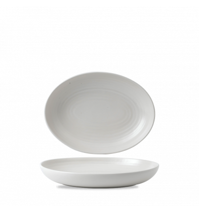 Plato hondo oval vitroporcelana Evo Pearl 26.7x19.7 cm. Dudson EVOPDO261 (6 unidades)