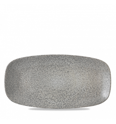 Bandeja de vitroporcelana rectangular Origins Grey 29x15 cm. Dudson EOGYXO111 (12 unidades)