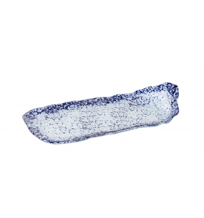 Rectangular Murano Glass Tray Cobalt Etnic Ming 32x16cm (5mm). P605018B (6 units)