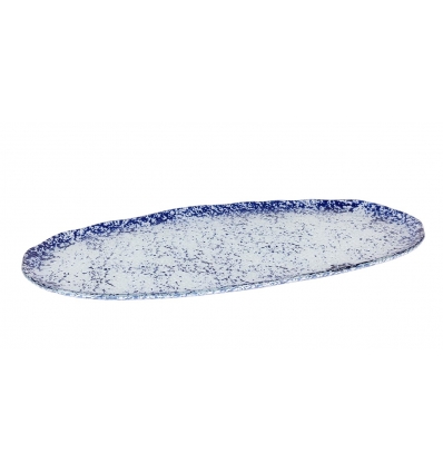 Bandeja oval cristal murano en Azul Cobalto Ming 40x20x1.5cm (5mm). P605020B (6 unidades)