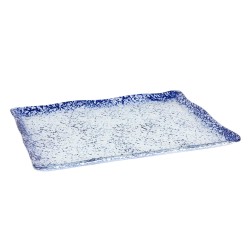 Bandeja rectangular cristal murano en Azul Cobalto Ming 30x23cm (5mm). P605023B (6 unidades)