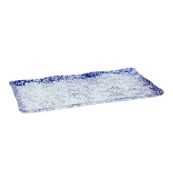 Bandeja rectangular cristal murano en Azul Cobalto Ming 32x17cm(5mm). P605024B (6 unidades)