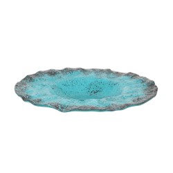 Plato risotto redondo murano en Azul Turquesa Ming 29x4cm (5mm). P605032C (3 unidades)