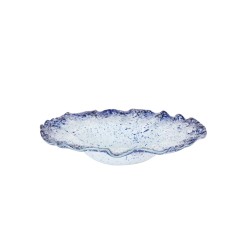 Plato hondo degustación redondo cristal murano en Azul Cobalto Ming 25x6cm (5mm). P605033B (6 unidades)