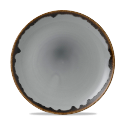 Plato llano redondo coupe vitroporcelana Harvest Grey 26 cm. Dudson HVGYEV101 (12 unidades)