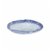 Round salad bowl Murano in blue cobalt ming 25x5cm (5mm)). P605036B (12 units)