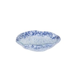 Bol redondo cristal murano en Azul Cobalto Ming 14x4cm (5mm). P605037B (12 unidades)