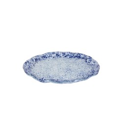 Plato pan redondo cristal murano en Azul Cobalto Ming 15x1cm (5mm). P605038B (12 unidades)