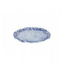 Plato pan redondo cristal murano en Azul Cobalto Ming 15x1cm (5mm). P605038B (12 unidades)