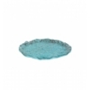 Plato pan redondo cristal murano en Azul Turquesa Ming 5x1cm (5mm) . P605038C(12 unidades)