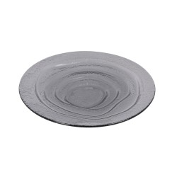 Plato de pasta cristal murano titanio Kilauea 29x4.5 cm (4mm). P605043A (4 unidades) Pravia