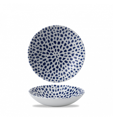 Plato hondo coupe redondo vitroporcelana Terrazzo Blue 18,2 cm. Dudson TZBLEVB71 (12 unidades)