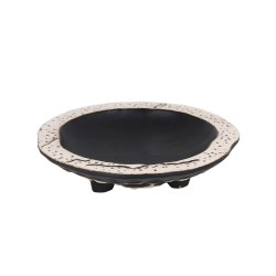 Plato llano con ala degustación Stoneware decoración Teide 21x5cm. P997013 (3 unidades)