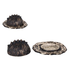 Plato con tapa degustación Stoneware decoración Teide 16x7 cm. P997018 ( 3 unidades)