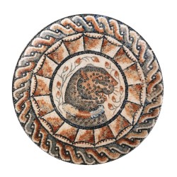 Plato llano gourmet porcelana decorado Osmanli Ø 27x2.5 cm. B928002M (6 unidades)