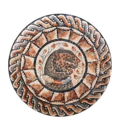 Plato llano gourmet porcelana decorado Osmanli Ø 27x2.5 cm. B928002M (6 unidades)