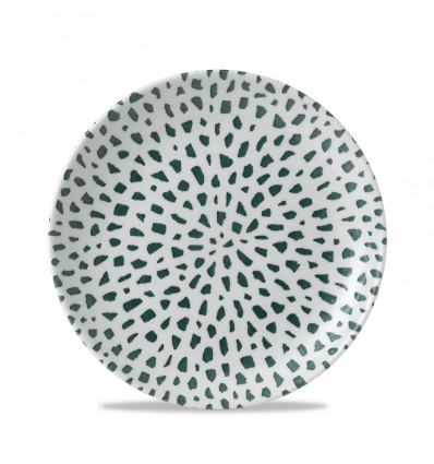 Plato postre redondo vitroporcelana Terrazzo Green 21,7 cm. Dudson TZGREVP81 (12 unidades)